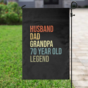 70th Birthday Garden Flag Husband Dad Grandpa 70 Year Old Legend TS10 Print Your Wear