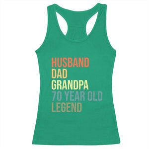 70th Birthday Racerback Tank Top Husband Dad Grandpa 70 Year Old Legend TS10 Irish Green Print Your Wear
