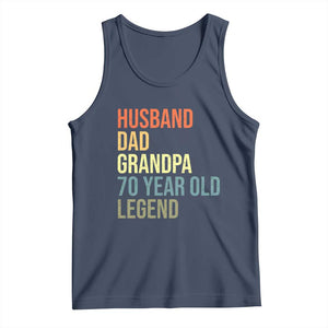 70th Birthday Tank Top Husband Dad Grandpa 70 Year Old Legend TS10 Navy Print Your Wear