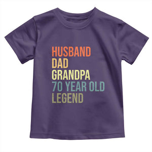 70th Birthday Toddler T Shirt Husband Dad Grandpa 70 Year Old Legend TS10 Purple Print Your Wear