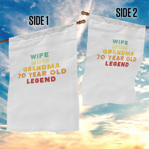 70th Birthday Gifts For Women Garden Flag Wife Mom Grandma 70 Year Old Legend TS10 Print Your Wear