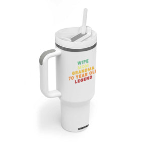 70th Birthday Gifts For Women Tumbler With Handle Wife Mom Grandma 70 Year Old Legend TS10 Print Your Wear