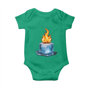Subtle Anti Ice Baby Onesie Ice Melting Satire Political Humor TS10 Irish Green Print Your Wear