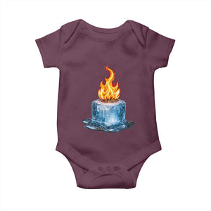 Subtle Anti Ice Baby Onesie Ice Melting Satire Political Humor TS10 Maroon Print Your Wear
