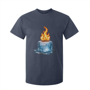 Subtle Anti Ice T Shirt For Kid Ice Melting Satire Political Humor TS10 Navy Print Your Wear