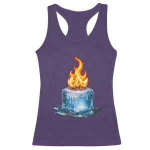 Subtle Anti Ice Racerback Tank Top Ice Melting Satire Political Humor TS10 Purple Print Your Wear