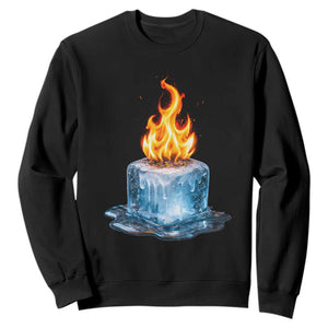 Subtle Anti Ice Sweatshirt Ice Melting Satire Political Humor TS10 Black Print Your Wear