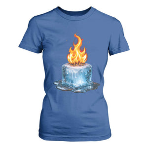 Subtle Anti Ice T Shirt For Women Ice Melting Satire Political Humor TS10 Royal Blue Print Your Wear