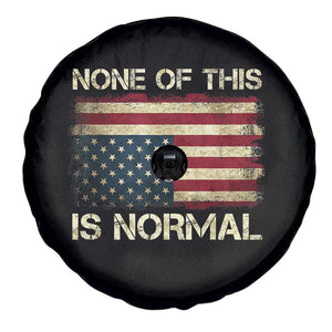 None of This Is Normal Spare Tire Cover Retro Upside Down American Flag TS10 Print Your Wear