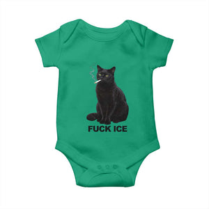 Fck Ice Smoking Cat Baby Onesie Subtle FDT Black Cat Meme TS10 Irish Green Print Your Wear