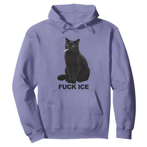 Fck Ice Smoking Cat Hoodie Subtle FDT Black Cat Meme TS10 Violet Print Your Wear