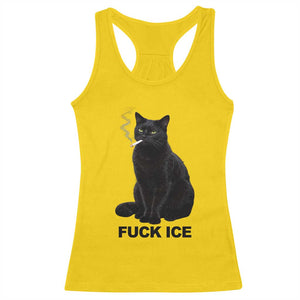 Fck Ice Smoking Cat Racerback Tank Top Subtle FDT Black Cat Meme TS10 Daisy Print Your Wear