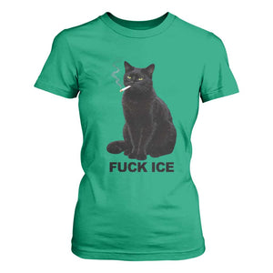 Fck Ice Smoking Cat T Shirt For Women Subtle FDT Black Cat Meme TS10 Irish Green Print Your Wear