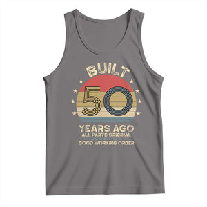 Funny 50th Birthday Tank Top Vintage Retro Built 50 Years Ago TS10 Deep Heather Print Your Wear