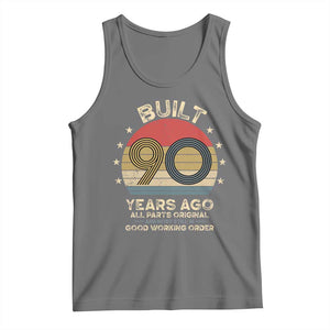 Funny 90th Birthday Tank Top Vintage Retro Built 90 Years Ago TS10 Black Heather Print Your Wear