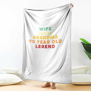 90th Birthday Gifts For Women Throw Blanket Wife Mom Grandma 90 Year Old Legend TS10 Print Your Wear