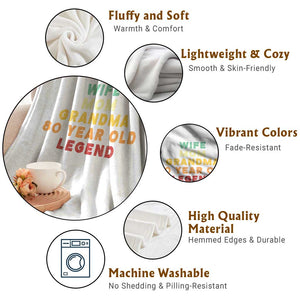 80th Birthday Gifts For Women Throw Blanket Wife Mom Grandma 80 Year Old Legend TS10 Print Your Wear