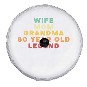 80th Birthday Gifts For Women Spare Tire Cover Wife Mom Grandma 80 Year Old Legend TS10 Print Your Wear