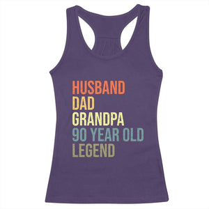 90th Birthday Racerback Tank Top Husband Dad Grandpa 90 Year Old Legend TS10 Purple Print Your Wear