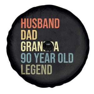 90th Birthday Spare Tire Cover Husband Dad Grandpa 90 Year Old Legend TS10 Print Your Wear