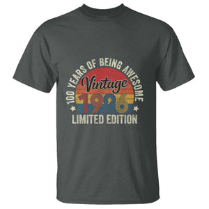 Funny 100th Birthday T Shirt Vintage 1926 Limited Edition 50 Year Old Bday Gifts TS10 Dark Heather Print Your Wear
