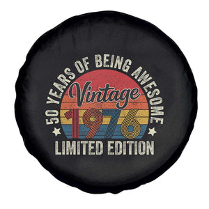 Funny 50th Birthday Spare Tire Cover Vintage 1976 Limited Edition 50 Year Old Bday Gifts TS10 Print Your Wear