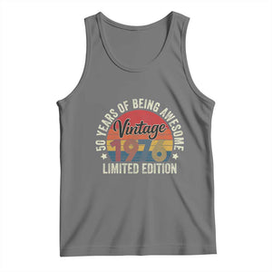 Funny 50th Birthday Tank Top Vintage 1976 Limited Edition 50 Year Old Bday Gifts TS10 Black Heather Print Your Wear