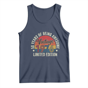 Funny 50th Birthday Tank Top Vintage 1976 Limited Edition 50 Year Old Bday Gifts TS10 Navy Print Your Wear