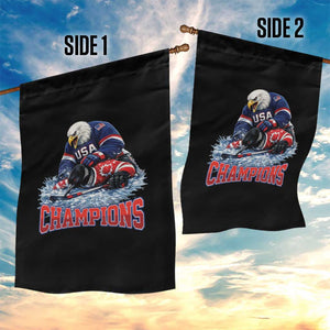 USA Ice Hockey Garden Flag Eagle Dominates Canada 2026 Hockey Champions TS10 Print Your Wear