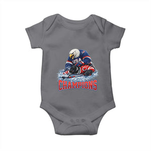 USA Ice Hockey Baby Onesie Eagle Dominates Canada 2026 Hockey Champions TS10 Charcoal Print Your Wear