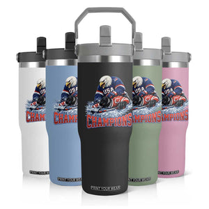 USA Ice Hockey Flip Straw Tumbler Eagle Dominates Canada 2026 Hockey Champions TS10 Print Your Wear