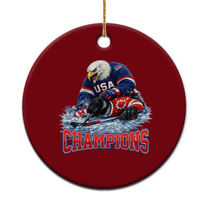 USA Ice Hockey Ceramic Ornament Eagle Dominates Canada 2026 Hockey Champions TS10 1pc Red Print Your Wear