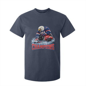 USA Ice Hockey T Shirt For Kid Eagle Dominates Canada 2026 Hockey Champions TS10 Navy Print Your Wear