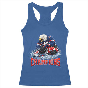 USA Ice Hockey Racerback Tank Top Eagle Dominates Canada 2026 Hockey Champions TS10 Royal Blue Print Your Wear
