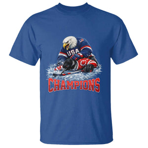 USA Ice Hockey T Shirt Eagle Dominates Canada 2026 Hockey Champions TS10 Royal Blue Print Your Wear