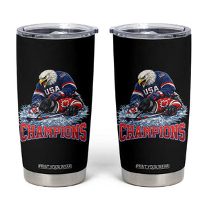 USA Ice Hockey Tumbler Cup Eagle Dominates Canada 2026 Hockey Champions TS10 Black Print Your Wear