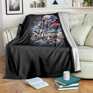 USA Ice Hockey Throw Blanket Eagle Dominates Canada 2026 Hockey Champions Graphic TS10 Print Your Wear