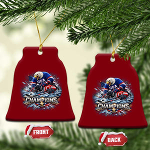 USA Ice Hockey Ceramic Ornament Eagle Dominates Canada 2026 Hockey Champions Graphic TS10 Print Your Wear
