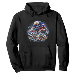 USA Ice Hockey Hoodie Eagle Dominates Canada 2026 Hockey Champions Graphic TS10 Black Print Your Wear