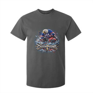 USA Ice Hockey T Shirt For Kid Eagle Dominates Canada 2026 Hockey Champions Graphic TS10 Dark Heather Print Your Wear