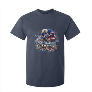 USA Ice Hockey T Shirt For Kid Eagle Dominates Canada 2026 Hockey Champions Graphic TS10 Navy Print Your Wear