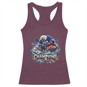 USA Ice Hockey Racerback Tank Top Eagle Dominates Canada 2026 Hockey Champions Graphic TS10 Maroon Print Your Wear