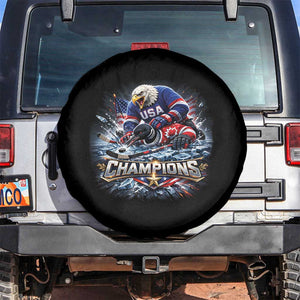USA Ice Hockey Spare Tire Cover Eagle Dominates Canada 2026 Hockey Champions Graphic TS10 No hole Black Print Your Wear