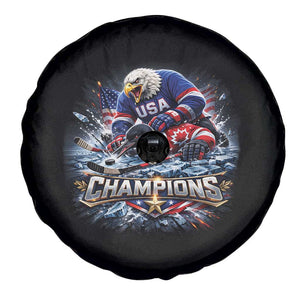 USA Ice Hockey Spare Tire Cover Eagle Dominates Canada 2026 Hockey Champions Graphic TS10 Print Your Wear