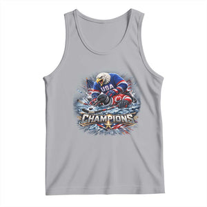 USA Ice Hockey Tank Top Eagle Dominates Canada 2026 Hockey Champions Graphic TS10 Athletic Heather Print Your Wear