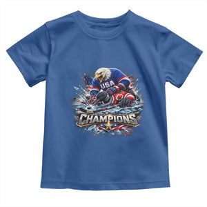 USA Ice Hockey Toddler T Shirt Eagle Dominates Canada 2026 Hockey Champions Graphic TS10 Royal Blue Print Your Wear