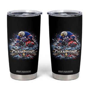 USA Ice Hockey Tumbler Cup Eagle Dominates Canada 2026 Hockey Champions Graphic TS10 Black Print Your Wear