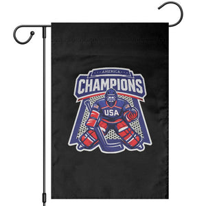 USA Ice Hockey Garden Flag America Champions Patriotic Ice Hockey Team Fan TS10 Black Print Your Wear