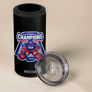 USA Ice Hockey 4 in 1 Can Cooler Tumbler America Champions Patriotic Ice Hockey Team Fan TS10 Print Your Wear