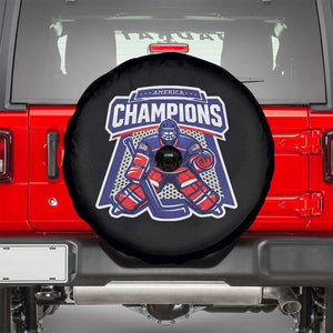 USA Ice Hockey Spare Tire Cover America Champions Patriotic Ice Hockey Team Fan TS10 Black Print Your Wear